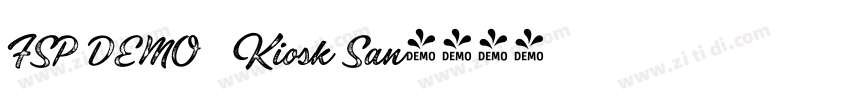 FSP DEMO   Kiosk San字体转换